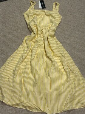 Yellow Striped Midi Sundress by Pier 1